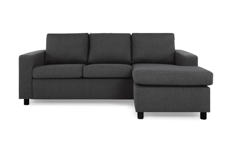 Crazy 3-sits Vändbar L-formad Divansoffa i Tyg - Antracit - Möbler - Soffa - Divansoffa & schäslongsoffa - 3 sits soffa med divan