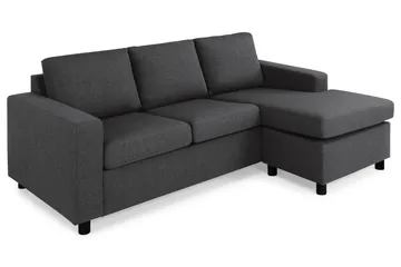 Crazy 3-sits Vändbar L-formad Divansoffa i Tyg - Antracit - Möbler - Soffa - Divansoffa & schäslongsoffa - 3 sits soffa med divan