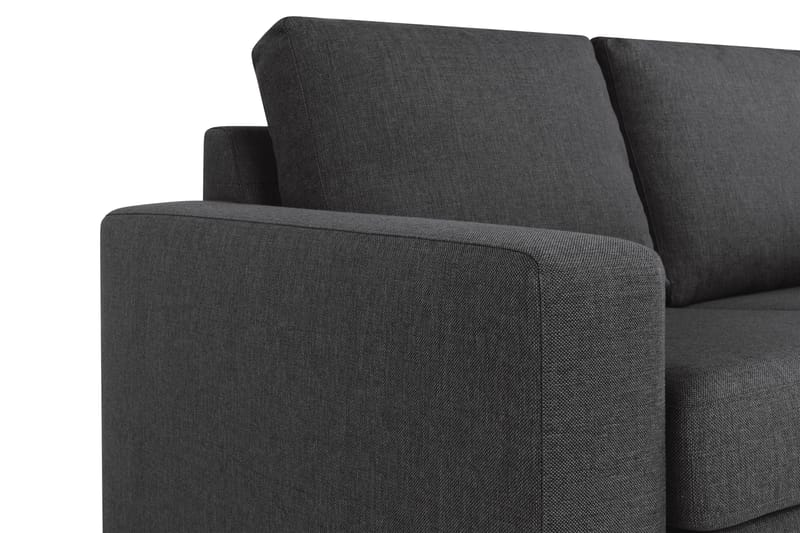 Crazy 3-sits Vändbar L-formad Divansoffa i Tyg - Antracit - Möbler - Soffa - Divansoffa & schäslongsoffa - 3 sits soffa med divan