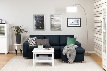 Crazy 3-sits Vändbar L-formad Divansoffa i Tyg - Blå - Möbler - Soffa - Divansoffa & schäslongsoffa - 3 sits soffa med divan
