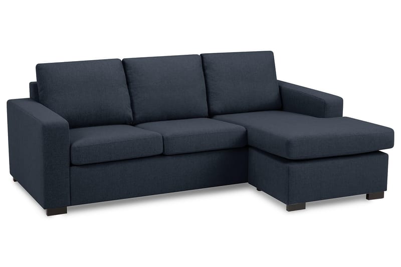 Crazy 3-sits Vändbar L-formad Divansoffa i Tyg - Blå - Möbler - Soffa - Divansoffa & schäslongsoffa - 3 sits soffa med divan