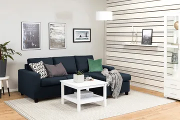 Crazy 3-sits Vändbar L-formad Divansoffa i Tyg - Blå - Möbler - Soffa - Divansoffa & schäslongsoffa - 3 sits soffa med divan