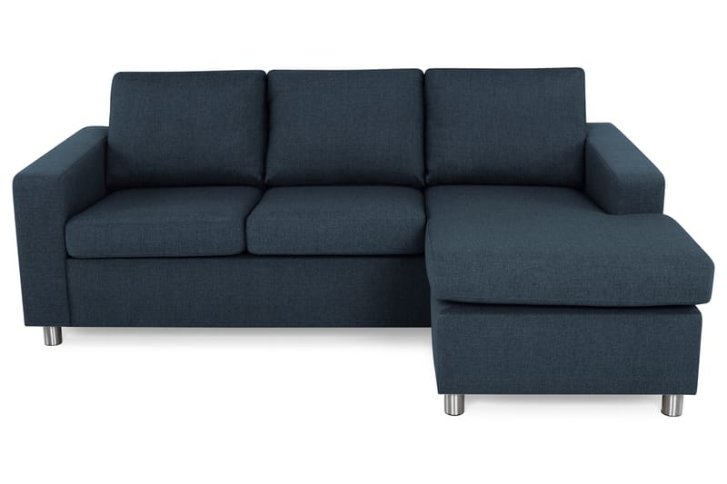 Crazy 3-sits Vändbar L-formad Divansoffa i Tyg - Blå - Möbler - Soffa - Divansoffa & schäslongsoffa - 3 sits soffa med divan