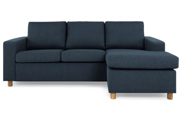 Crazy 3-sits Vändbar L-formad Divansoffa i Tyg - Blå - Möbler - Soffa - Divansoffa & schäslongsoffa - 3 sits soffa med divan