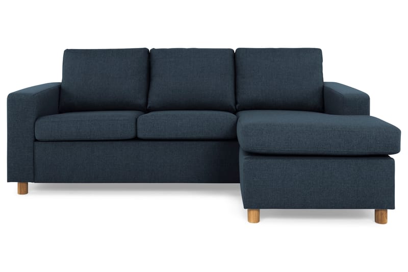 Crazy 3-sits Vändbar L-formad Divansoffa i Tyg - Blå - Möbler - Soffa - Divansoffa & schäslongsoffa - 3 sits soffa med divan
