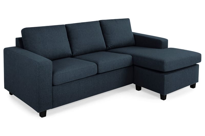 Crazy 3-sits Vändbar L-formad Divansoffa i Tyg - Blå - Möbler - Soffa - Divansoffa & schäslongsoffa - 3 sits soffa med divan