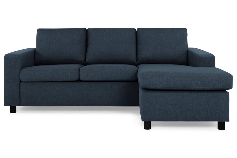 Crazy 3-sits Vändbar L-formad Divansoffa i Tyg, Blå