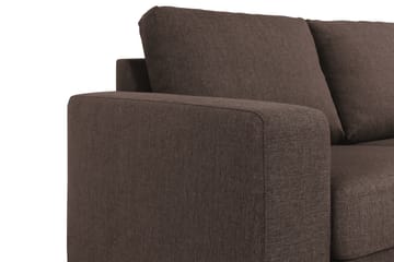 Crazy 3-sits Vändbar L-formad Divansoffa i Tyg - Brun - Möbler - Soffa - Divansoffa & schäslongsoffa - 3 sits soffa med divan