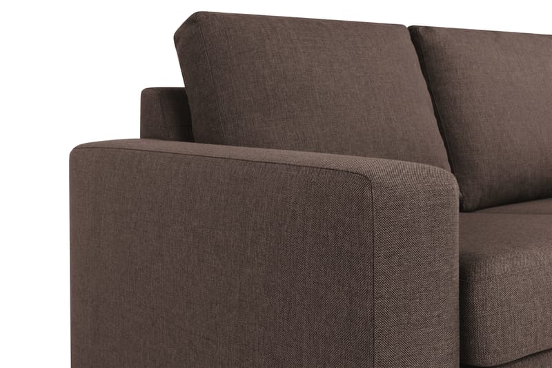 Crazy 3-sits Vändbar L-formad Divansoffa i Tyg - Brun - Möbler - Soffa - Divansoffa & schäslongsoffa - 3 sits soffa med divan
