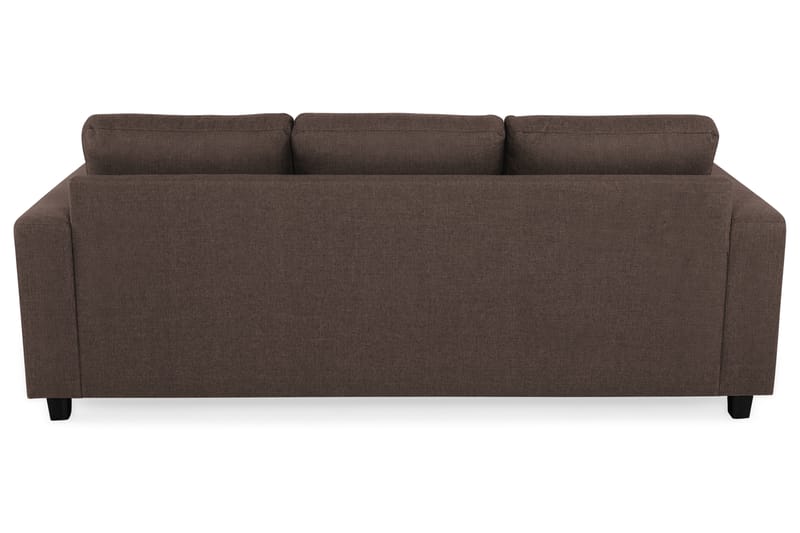 Crazy 3-sits Vändbar L-formad Divansoffa i Tyg - Brun - Möbler - Soffa - Divansoffa & schäslongsoffa - 3 sits soffa med divan