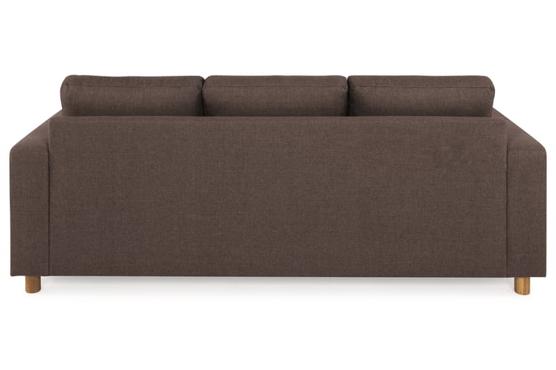 Crazy 3-sits Vändbar L-formad Divansoffa i Tyg - Brun - Möbler - Soffa - Divansoffa & schäslongsoffa - 3 sits soffa med divan
