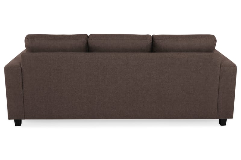 Crazy 3-sits Vändbar L-formad Divansoffa i Tyg - Brun - Möbler - Soffa - Divansoffa & schäslongsoffa - 3 sits soffa med divan