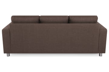 Crazy 3-sits Vändbar L-formad Divansoffa i Tyg - Brun - Möbler - Soffa - Divansoffa & schäslongsoffa - 3 sits soffa med divan