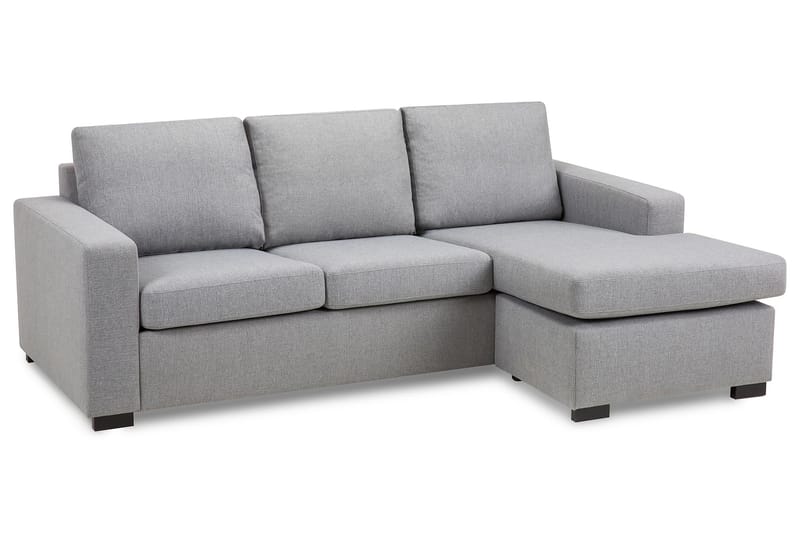 Crazy 3-sits Vändbar L-formad Divansoffa i Tyg - Grå - Möbler - Soffa - Divansoffa & schäslongsoffa - 3 sits soffa med divan