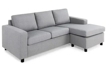 Crazy 3-sits Vändbar L-formad Divansoffa i Tyg - Grå - Möbler - Soffa - Divansoffa & schäslongsoffa - 3 sits soffa med divan
