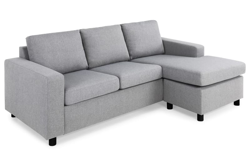 Crazy 3-sits Vändbar L-formad Divansoffa i Tyg - Grå - Möbler - Soffa - Divansoffa & schäslongsoffa - 3 sits soffa med divan
