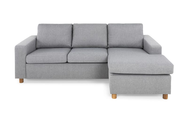 Crazy 3-sits Vändbar L-formad Divansoffa i Tyg - Grå - Möbler - Soffa - Divansoffa & schäslongsoffa - 3 sits soffa med divan