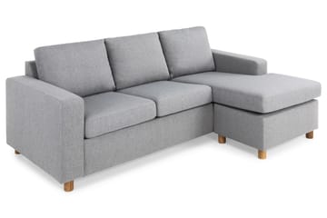 Crazy 3-sits Vändbar L-formad Divansoffa i Tyg - Grå - Möbler - Soffa - Divansoffa & schäslongsoffa - 3 sits soffa med divan