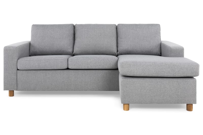 Crazy 3-sits Vändbar L-formad Divansoffa i Tyg - Grå - Möbler - Soffa - Divansoffa & schäslongsoffa - 3 sits soffa med divan