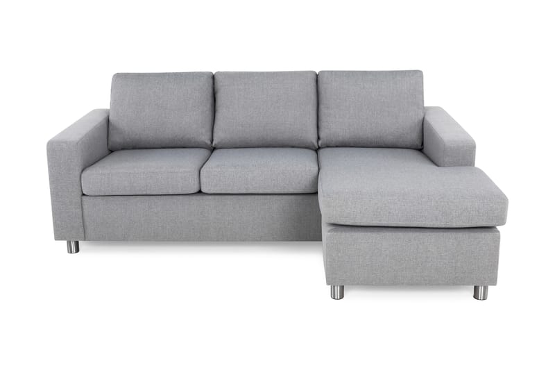 Crazy 3-sits Vändbar L-formad Divansoffa i Tyg - Grå - Möbler - Soffa - Divansoffa & schäslongsoffa - 3 sits soffa med divan