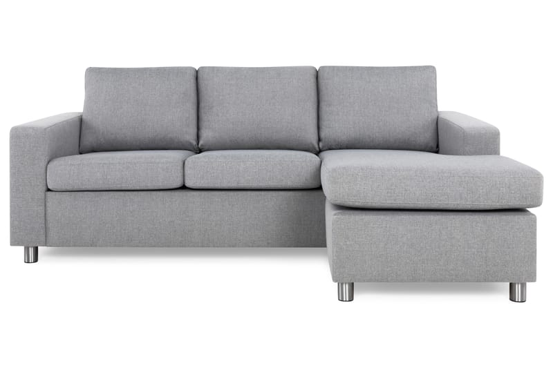 Crazy 3-sits Vändbar L-formad Divansoffa i Tyg - Grå - Möbler - Soffa - Divansoffa & schäslongsoffa - 3 sits soffa med divan
