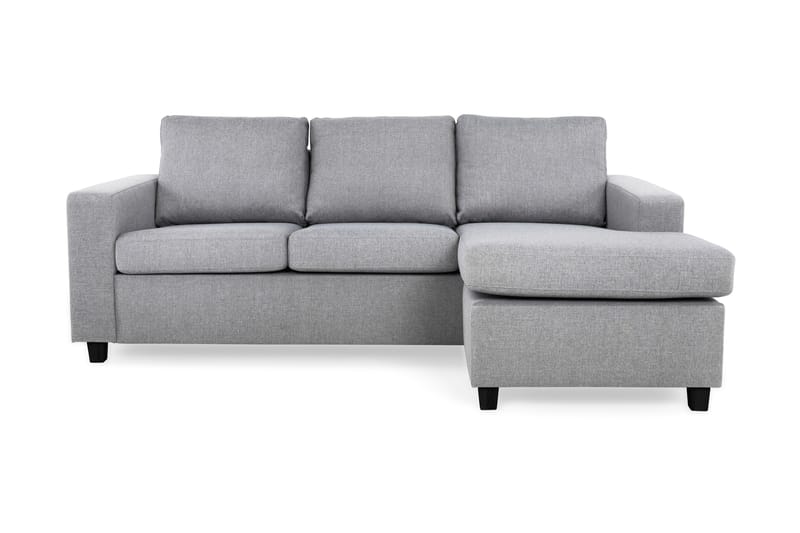 Crazy 3-sits Vändbar L-formad Divansoffa i Tyg - Grå - Möbler - Soffa - Divansoffa & schäslongsoffa - 3 sits soffa med divan