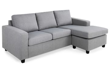 Crazy 3-sits Vändbar L-formad Divansoffa i Tyg - Grå - Möbler - Soffa - Divansoffa & schäslongsoffa - 3 sits soffa med divan