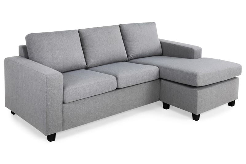 Crazy 3-sits Vändbar L-formad Divansoffa i Tyg - Grå - Möbler - Soffa - Divansoffa & schäslongsoffa - 3 sits soffa med divan