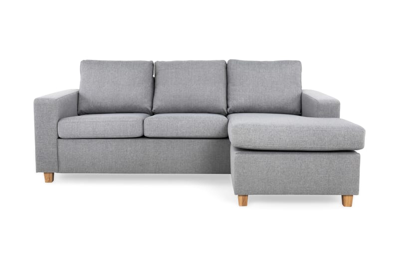 Crazy 3-sits Vändbar L-formad Divansoffa i Tyg - Grå - Möbler - Soffa - Divansoffa & schäslongsoffa - 3 sits soffa med divan