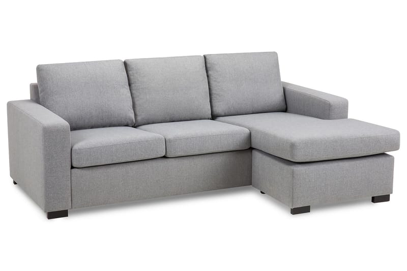 Crazy 3-sits Vändbar L-formad Divansoffa i Tyg - Grå - Möbler - Soffa - Divansoffa & schäslongsoffa - 3 sits soffa med divan