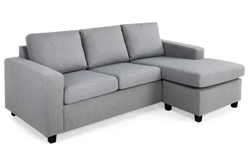 Crazy 3-sits Vändbar L-formad Divansoffa i Tyg - Grå - Möbler - Soffa - Divansoffa & schäslongsoffa - 3 sits soffa med divan