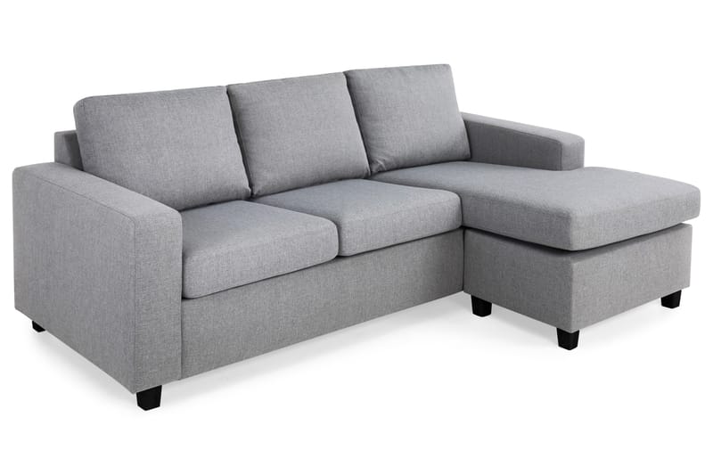 Crazy 3-sits Vändbar L-formad Divansoffa i Tyg - Grå - Möbler - Soffa - Divansoffa & schäslongsoffa - 3 sits soffa med divan