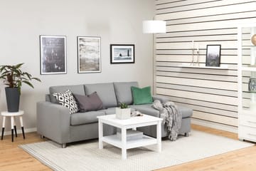 Crazy 3-sits Vändbar L-formad Divansoffa i Tyg - Grå - Möbler - Soffa - Divansoffa & schäslongsoffa - 3 sits soffa med divan