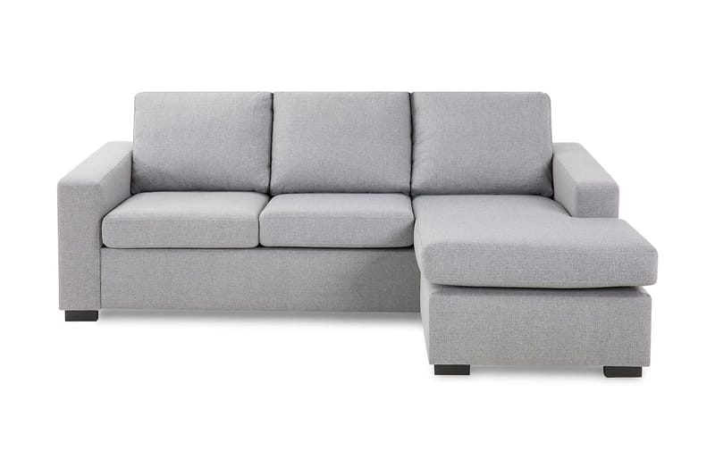 Crazy 3-sits Vändbar L-formad Divansoffa i Tyg - Grå - Möbler - Soffa - Divansoffa & schäslongsoffa - 3 sits soffa med divan