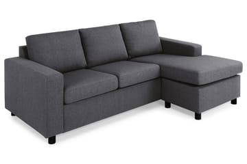 Crazy 3-sits Vändbar L-formad Divansoffa i Tyg - Mörkgrå - Möbler - Soffa - Divansoffa & schäslongsoffa - 3 sits soffa med divan