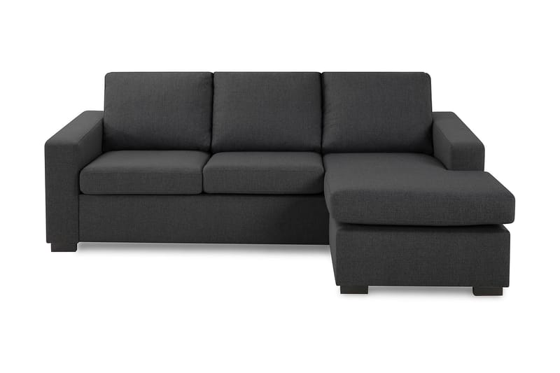 Crazy 3-sits Vändbar L-formad Divansoffa i Tyg - Mörkgrå - Möbler - Soffa - Divansoffa & schäslongsoffa - 3 sits soffa med divan