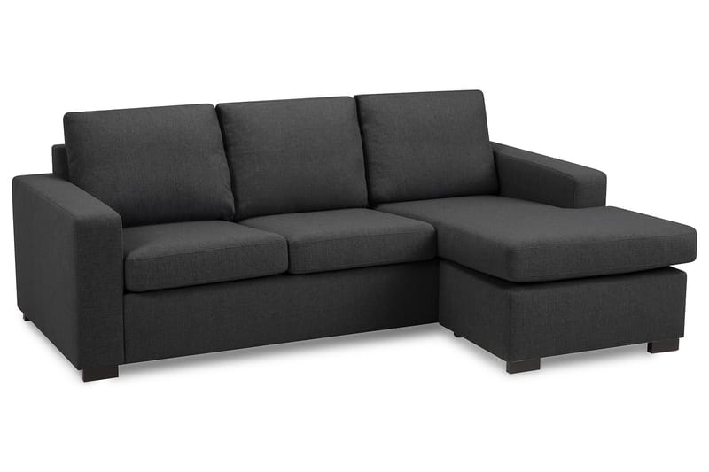 Crazy 3-sits Vändbar L-formad Divansoffa i Tyg - Mörkgrå - Möbler - Soffa - Divansoffa & schäslongsoffa - 3 sits soffa med divan