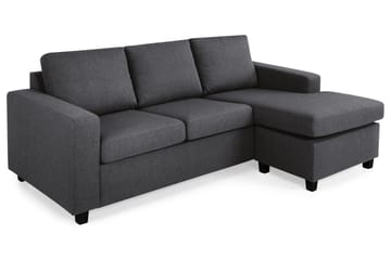 Crazy 3-sits Vändbar L-formad Divansoffa i Tyg - Mörkgrå - Möbler - Soffa - Divansoffa & schäslongsoffa - 3 sits soffa med divan