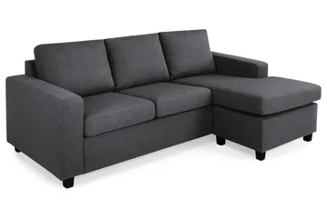 Crazy 3-sits Vändbar L-formad Divansoffa i Tyg - Mörkgrå - Möbler - Soffa - Divansoffa & schäslongsoffa - 3 sits soffa med divan