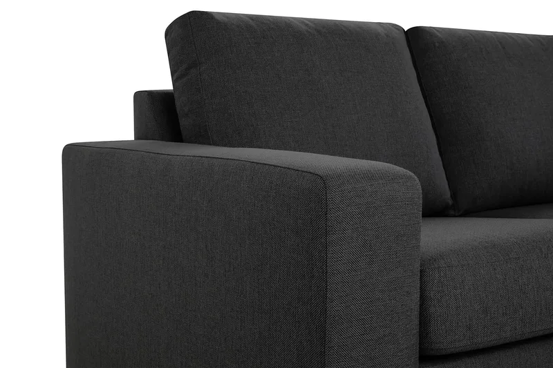 Crazy 3-sits Vändbar L-formad Divansoffa i Tyg - Mörkgrå - Möbler - Soffa - Divansoffa & schäslongsoffa - 3 sits soffa med divan