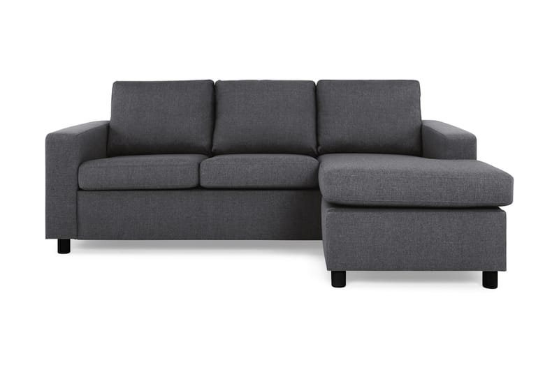 Crazy 3-sits Vändbar L-formad Divansoffa i Tyg - Mörkgrå - Möbler - Soffa - Divansoffa & schäslongsoffa - 3 sits soffa med divan