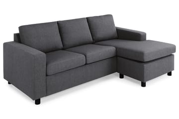 Crazy 3-sits Vändbar L-formad Divansoffa i Tyg - Mörkgrå - Möbler - Soffa - Divansoffa & schäslongsoffa - 3 sits soffa med divan
