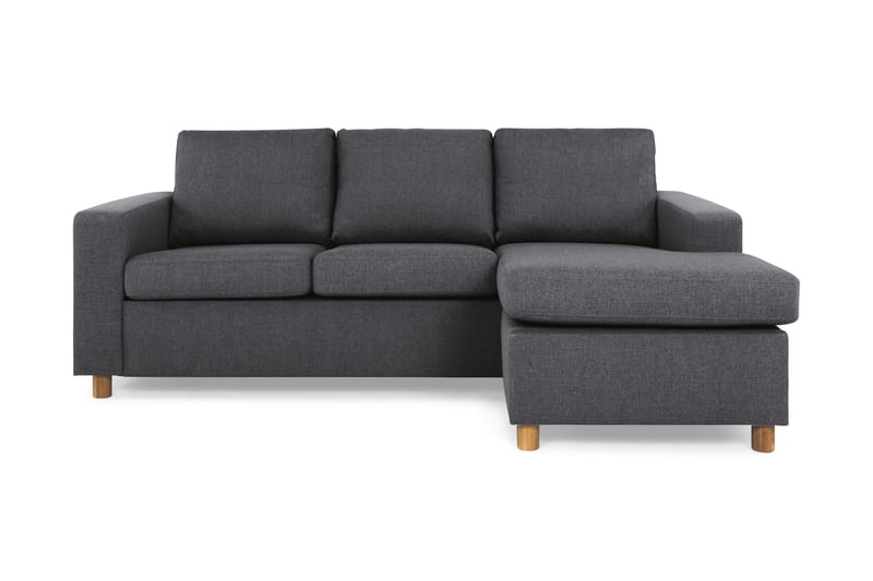 Crazy 3-sits Vändbar L-formad Divansoffa i Tyg - Mörkgrå - Möbler - Soffa - Divansoffa & schäslongsoffa - 3 sits soffa med divan