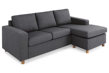 Crazy 3-sits Vändbar L-formad Divansoffa i Tyg - Mörkgrå - Möbler - Soffa - Divansoffa & schäslongsoffa - 3 sits soffa med divan