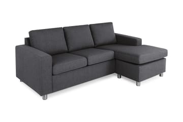 Crazy 3-sits Vändbar L-formad Divansoffa i Tyg - Mörkgrå - Möbler - Soffa - Divansoffa & schäslongsoffa - 3 sits soffa med divan