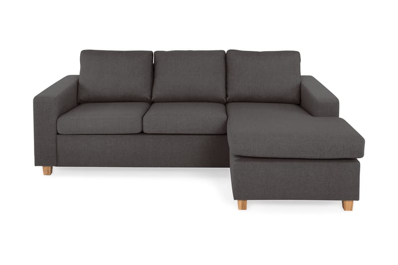 Crazy 3-sits Vändbar L-formad Divansoffa i Tyg - Mörkgrå - Möbler - Soffa - Divansoffa & schäslongsoffa - 3 sits soffa med divan