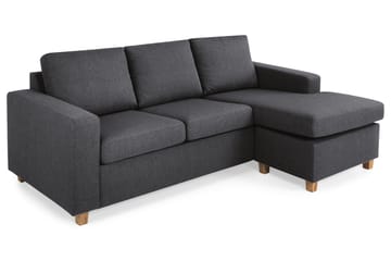 Crazy 3-sits Vändbar L-formad Divansoffa i Tyg - Mörkgrå - Möbler - Soffa - Divansoffa & schäslongsoffa - 3 sits soffa med divan