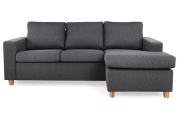 Crazy 3-sits Vändbar L-formad Divansoffa i Tyg - Mörkgrå - Möbler - Soffa - Divansoffa & schäslongsoffa - 3 sits soffa med divan