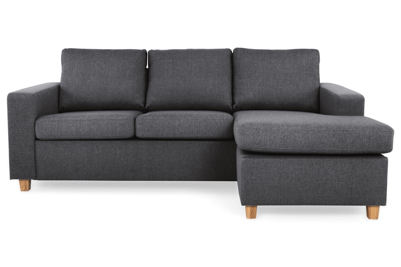 Crazy 3-sits Vändbar L-formad Divansoffa i Tyg - Mörkgrå - Möbler - Soffa - Divansoffa & schäslongsoffa - 3 sits soffa med divan