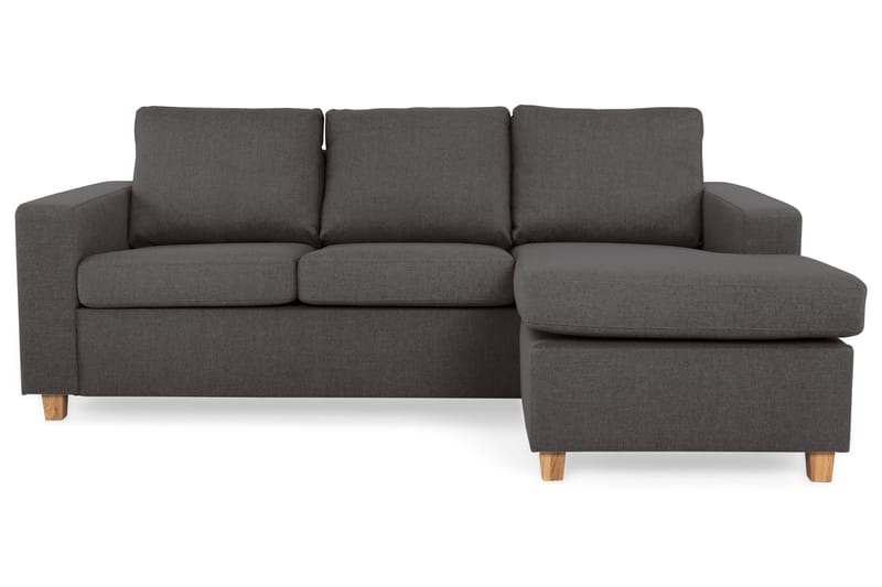 Crazy 3-sits Vändbar L-formad Divansoffa i Tyg - Mörkgrå - Möbler - Soffa - Divansoffa & schäslongsoffa - 3 sits soffa med divan